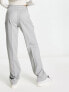 COLLUSION straight leg tailored trouser in light grey