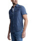 Фото #2 товара Men's Somba Short-Sleeve Denim Shirt