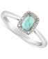 ფოტო #1 პროდუქტის Labradorite & Diamond Accent Ring in Sterling Silver (Also in Onyx & Turquoise)