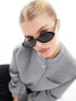 ALDO oval sunglasses in all black - фото #1