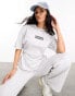 ASOS Weekend Collective t-shirt with corset waist detail in ice marl Серый, S - EU 36-38 - фото #1