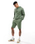 Polo Ralph Lauren icon logo double knit sweat shorts in mid green CO-ORD