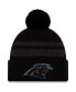 Фото #1 товара Men's Black Carolina Panthers Dispatch Cuffed Knit Hat with Pom