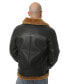 Men's Shearling RAF B3 Aviator Jacket, Silky Brown with Ginger Wool