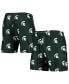 Фото #1 товара Men's Green Michigan State Spartans Flagship Allover Print Jam Shorts