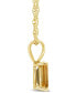 Фото #3 товара Macy's citrine (1-5/8 ct.t.w) Pendant Necklace in 14K Yellow Gold