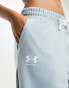 Under Armour Rival terry flared cropped sweatpants in grey