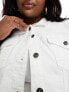 ONLY Curve denim jacket in white 50 - фото #5