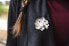 Фото #3 товара Уникальная брошь-цветок 2в1 с настоящим жемчугом JL0573