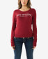 Фото #1 товара Women's Crystal Horseshoe Fitted Sweater