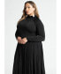 Фото #2 товара Plus Size Pleated Skirt Raglan Dress