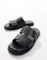 Фото #2 товара schuh Santino fisherman slides in black leather