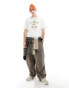 Фото #4 товара Aape By A Bathing Ape boxy fit short sleeve t-shirt with camo front print in off white