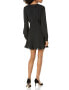 Фото #2 товара Parker 292431 Women's Cadance Ruffled Wrap Mini Dress, Black, Size 14