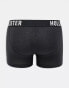 Фото #2 товара Hollister 3 pack trunks contrast logo waistband in greys/black