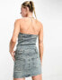 Фото #3 товара GUESS Originals strapless denim mini dress in vintage wash