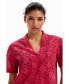 Women's Short lace resort shirt Розовый, XSmall - фото #5