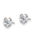 Фото #2 товара Stainless Steel Polished Heart CZ Stud Earrings