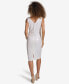 ფოტო #2 პროდუქტის Women's Sequined Mesh Cowlneck Ruched Dress