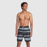 Speedo Men's 7" Striped E-Board Swim Shorts - Gray/Black S
