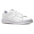 Фото #2 товара Diadora Game L Low Waxed Lace Up Mens White Sneakers Casual Shoes 160821-C6180