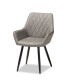 Фото #2 товара Astrid Mid-Century Contemporary Faux Leather Upholstered and Metal 4 Piece Dining Chair Set