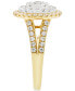 ფოტო #3 პროდუქტის Diamond Oval Halo Engagement Ring (1 ct. t.w.) in 14k Two-Tone Gold