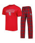 ფოტო #5 პროდუქტის Men's Red, Navy St. Louis Cardinals Badge T-shirt and Pants Sleep Set