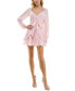 ფოტო #5 პროდუქტის Juniors' Belted Ruffled Chiffon Skater Dress