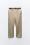 Belted chino trousers