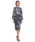 Фото #9 товара Платье Donna Morgan High-Neck с длинными рукавами на завязке