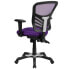 Фото #2 товара Mid-Back Purple Mesh Multifunction Executive Swivel Chair With Adjustable Arms