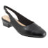 Фото #2 товара Trotters Dea T7001-057 Womens Black Narrow Leather Slingback Heels Shoes
