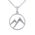 Silver Monty Mountain Pendant Necklace JJJ2222N