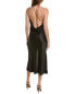 Фото #2 товара Aiifos Anya Silk Maxi Dress Women's Black Xs