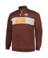 Men's Brown Cleveland Browns Big and Tall Fleece Quarter-Zip Jacket