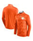 Фото #1 товара Men's Orange Clemson Tigers Depth Chart Camo Jacquard Quarter-Zip Jacket