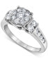 ფოტო #1 პროდუქტის Diamond Halo Channel-Set Engagement Ring (1 ct. t.w.) in 14k White Gold