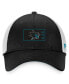 Men's Black, White San Jose Sharks Authentic Pro Trucker Snapback Hat