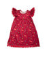 ფოტო #1 პროდუქტის Little Girls Flutter Sleeves All Over Print Pom-Pom Dress
