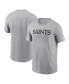 Men's Heather Gray New Orleans Saints Primetime Wordmark Essential T-Shirt