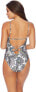 Фото #2 товара Ella Moss 237303 Womens Breezy Boho Halter One Piece Swimwear White Size X-Small