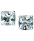 ფოტო #1 პროდუქტის 14k White Gold Earrings, Aquamarine Cushion Studs (1-5/8 ct. t.w.)