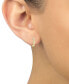 ფოტო #2 პროდუქტის Diamond Oval Openwork Hoop Earrings (1/6 ct. t.w.) in 10k Gold