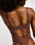 Фото #3 товара ASOS DESIGN Fuller Bust Mila mesh smoothing underwired body in brown