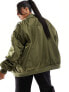 River Island Plus bomber jacket in khaki EU 46/48 - фото #5