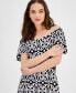 ფოტო #3 პროდუქტის Women's Off-The-Shoulder Jersey A-Line Dress