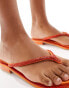 Simmi London Havanah embellished flat sandal in orange Оранжевый, 38 - фото #3