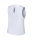 Фото #3 товара Women's White Tampa Bay Rays Lace-Up Tank Top