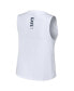 ფოტო #3 პროდუქტის Women's White Tampa Bay Rays Lace-Up Tank Top